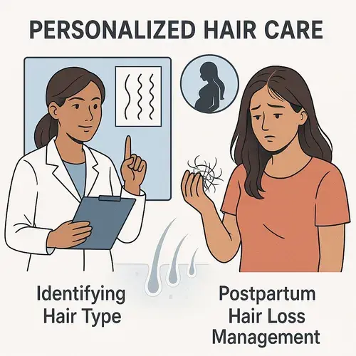 Personalized Hair Care- Identifying Hair Type and Postpartum Hair Loss Management